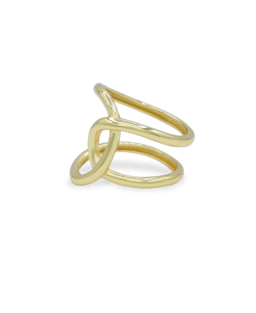 Linked Ring, Ring gold, Produktfoto, Side View