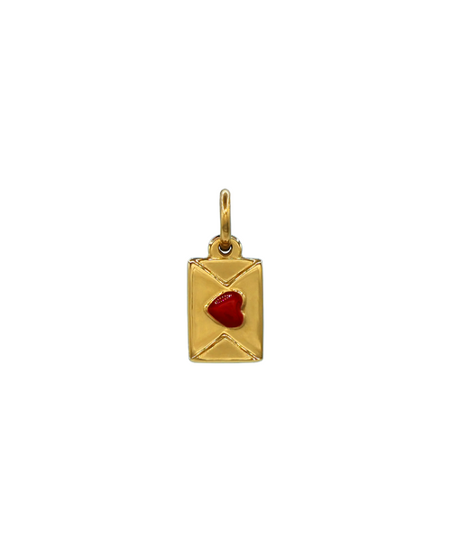 Heart Mail Charm Gold - Produktfoto