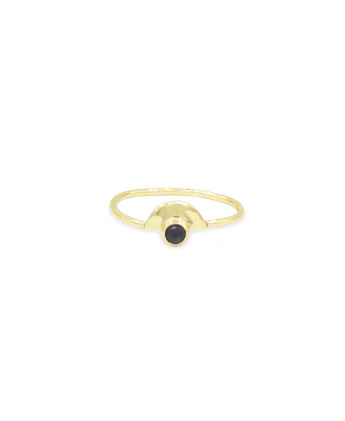 Half Moon Ring, Ring gold, Produktfoto, Front View