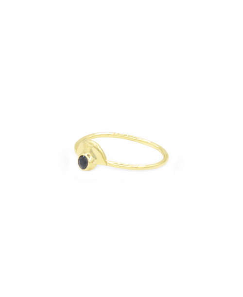 Half Moon Ring, Ring gold, Produktfoto, Side View