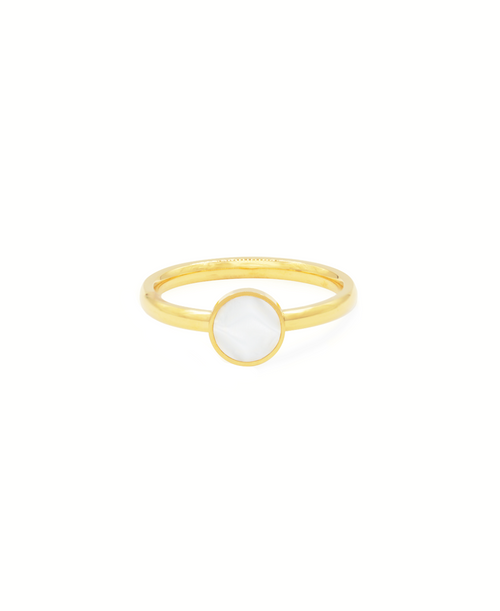 Pearl Essence Ring, Ring gold perle, Produktfoto, Front View
