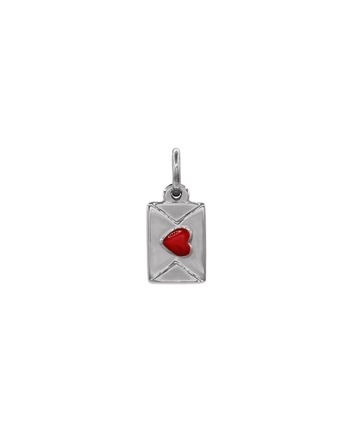 Heart Mail Charm Silber - Produktfoto