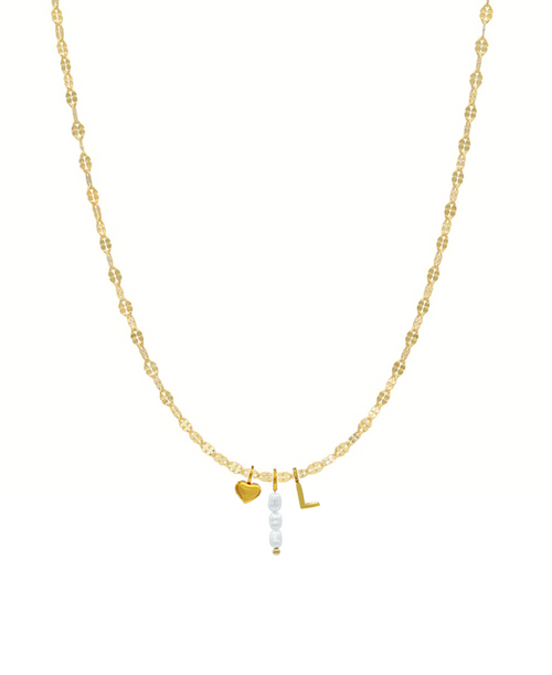 Yadira Kette + Charms, Halskette gold, Produktfoto I