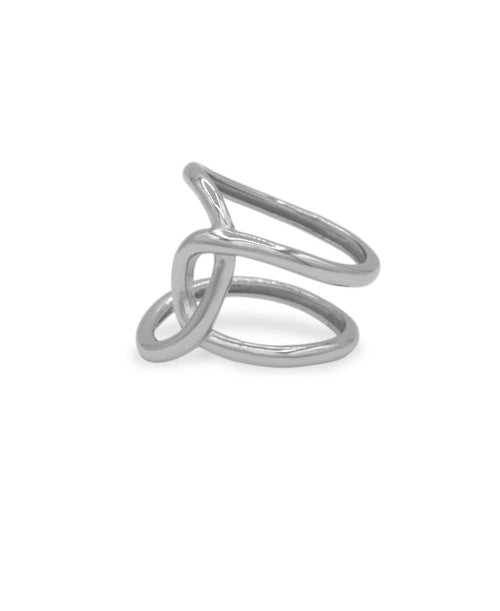 Linked Ring, Ring silber, Produktfoto, Side View