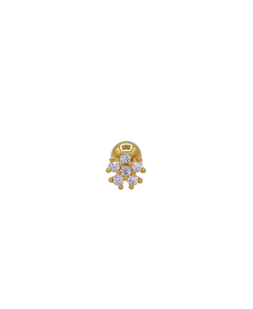 Tiny Bloom Piercing Gold, Produktfoto Front