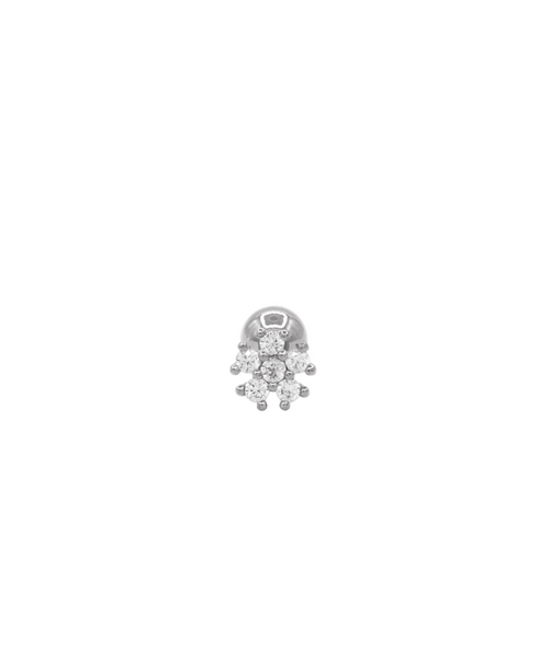 Tiny Bloom Piercing Silber, Produktfoto Front