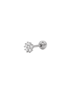 Tiny Bloom Piercing Silber, Produktfoto Side