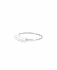 Dazzling White Ring, Ring silber perle, Produktfoto, Side View