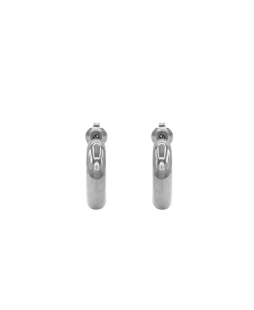 Yara Hoops, Ohrstecker Silber - Produktfoto Front