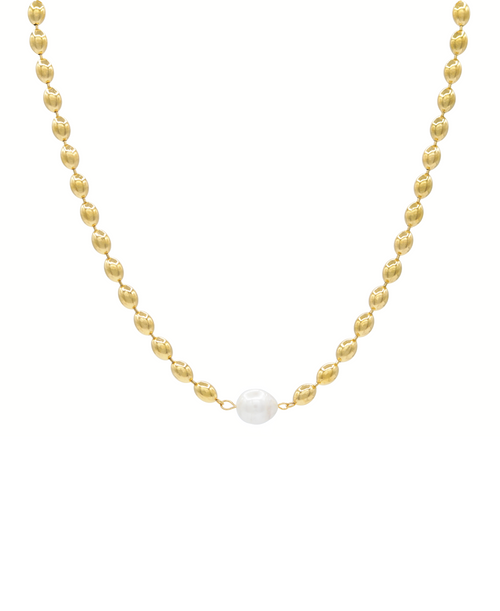 Gleam Kette, Halskette gold perle, Produktfoto