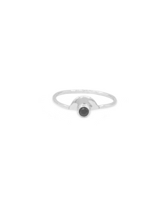 Half Moon Ring, Ring silber, Produktfoto, Front View