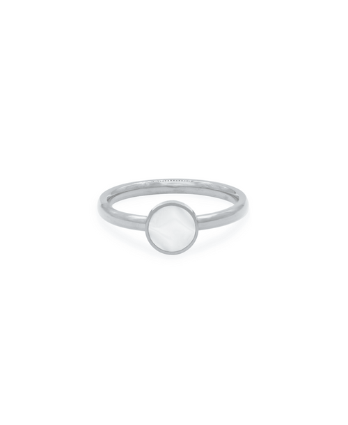 Pearl Essence Ring, Ring silber perle, Produktfoto, Front View
