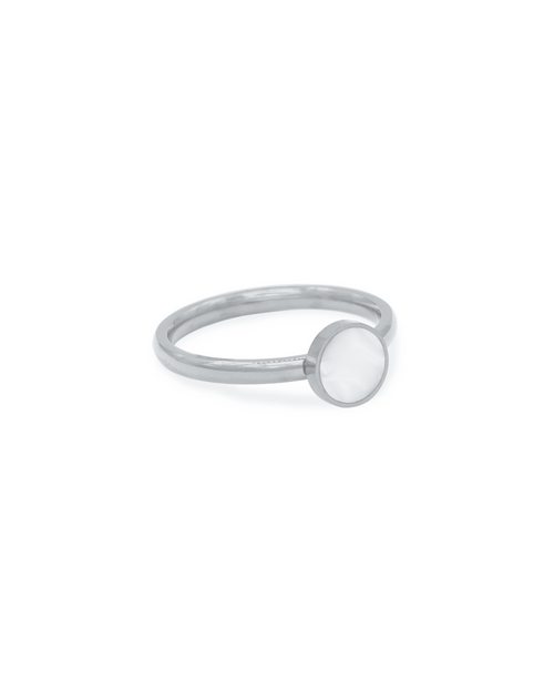 Pearl Essence Ring, Ring silber perle, Produktfoto, Side View