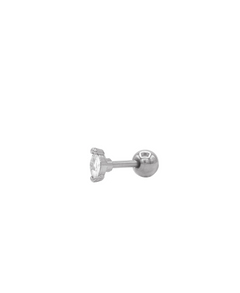 Glowline Piercing Silber, Produktfoto Side
