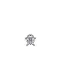 Zircon Wings Piercing Silber, Produktfoto Front