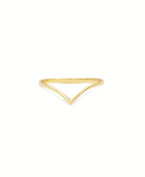 Pointed Ring, Ring gold, Produktfoto, Front View
