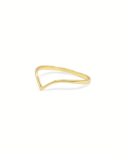 Pointed Ring, Ring gold, Produktfoto, Side View