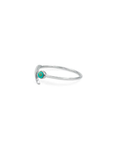 Turquoise Moon Ring, Ring gold türkis, Produktfoto, Side View