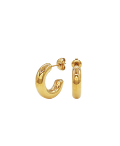 Yara Hoops, Ohrstecker Gold - Produktfoto Side