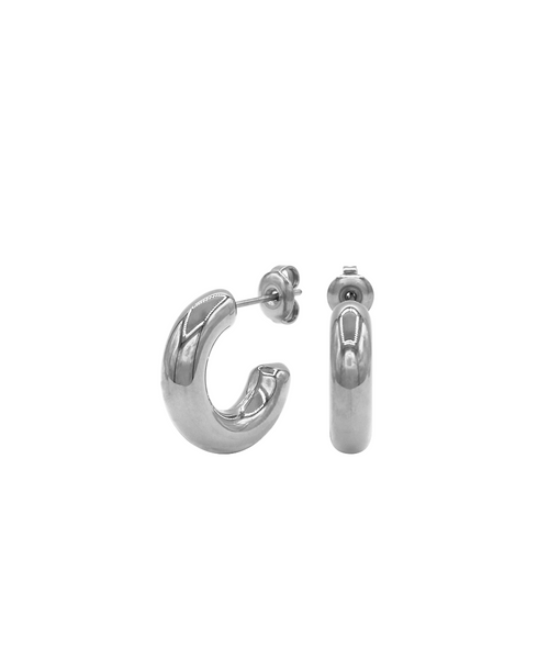 Yara Hoops, Ohrstecker Silber - Produktfoto Side