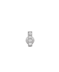 Halo Bar Piercing Silber, Produktfoto Front