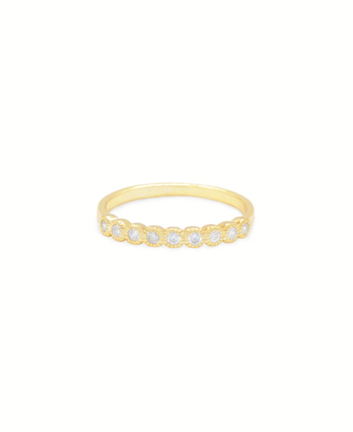 Sleek Shiny Ring, Ring gold zirkonia, Produktfoto, Front View
