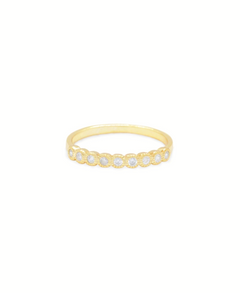 Sleek Shiny Ring, Ring gold zirkonia, Produktfoto, Front View