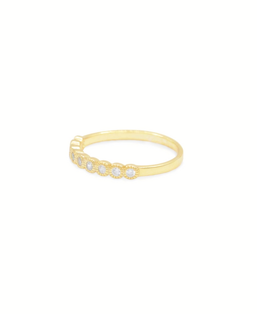 Sleek Shiny Ring, Ring gold zirkonia, Produktfoto, Side View