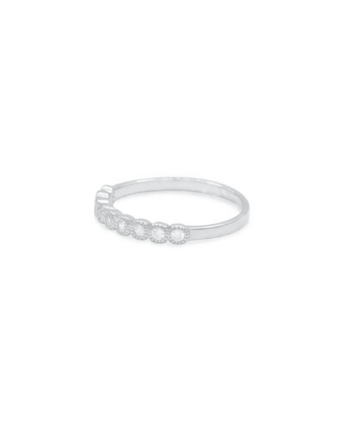 Sleek Shiny Ring, Ring silber zirkonia, Produktfoto, Side View