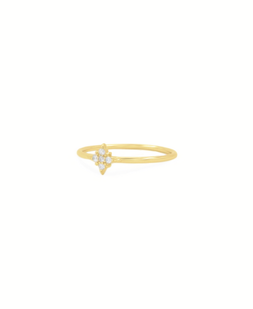 Sparkly Star Ring, Ring gold zirkonia, Produktfoto, Side View