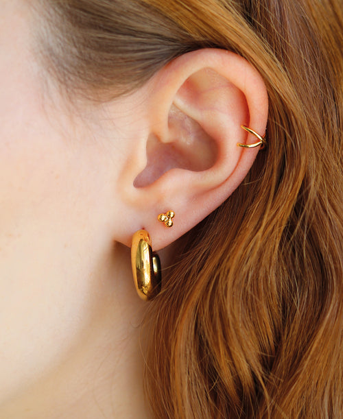 Alcira Piercing Gold - Tragefoto